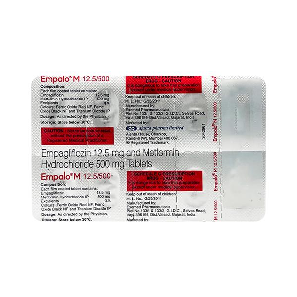 Empalo M 12.5/500 Tablet 10's Price, Uses, Side effects | Netmeds