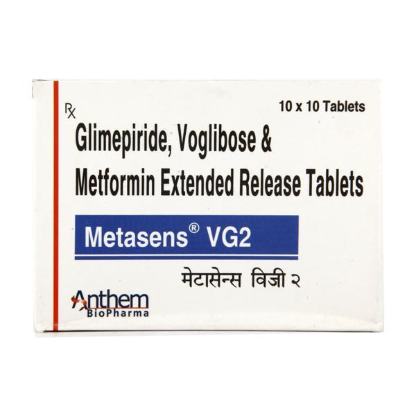 Metasens VG 2mg Tablet 10'S : Price, Uses, Side Effects | Netmeds