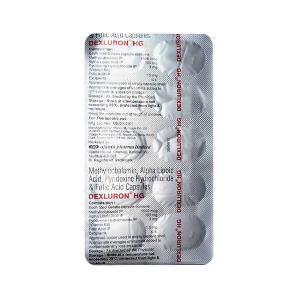 Dexluron Hg Capsule 10's Price, Uses, Side effects | Netmeds