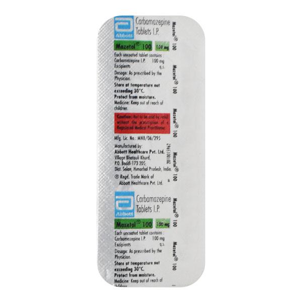 mazetol 100mg tablet