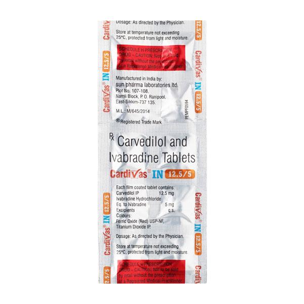 CARDIVAS IN 12.5/5 Tablet 10's : Price, Uses, Side Effects | Netmeds