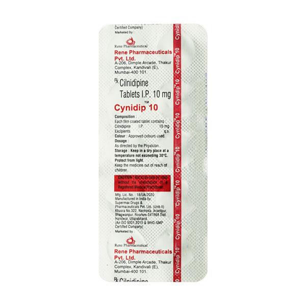 CYNIDIP 10 Tablet 10's : Price, Uses, Side Effects | Netmeds
