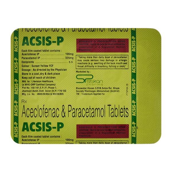 ACSIS P Tablet 10's Price, Uses, Side effects, Substitutes | Netmeds