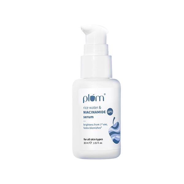 Plum 10% Niacinamide Face Serum with Rice Water Clarity Boost Fragrance ...
