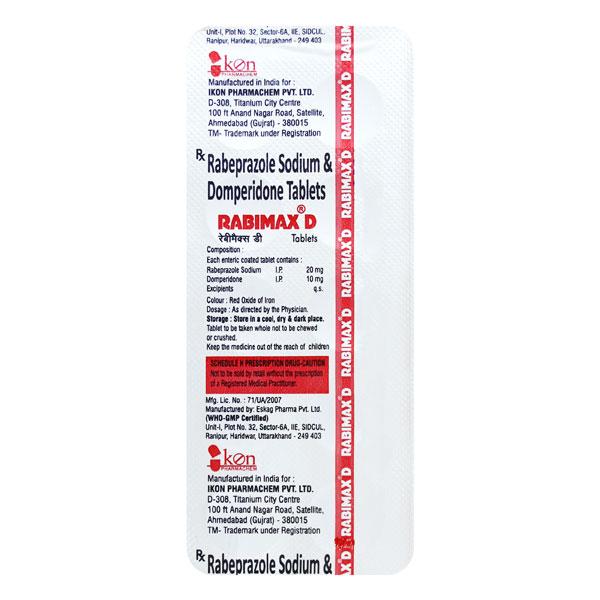 RABIMAX D Tablet 10's Price, Uses, Side effects, Substitutes | Netmeds