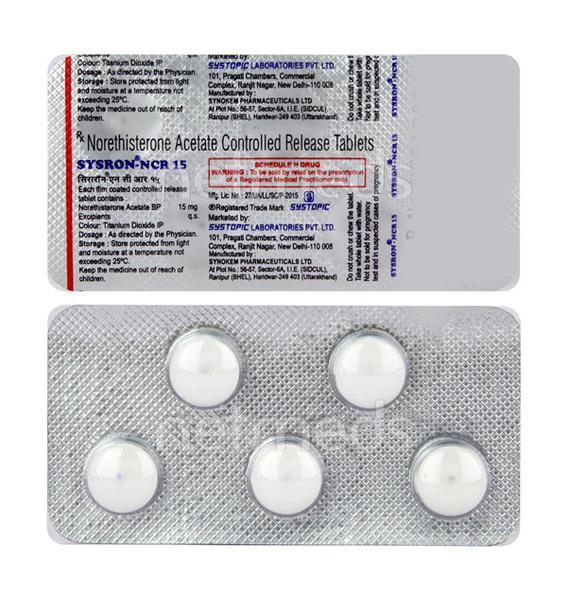 sysron ncr 15mg tablet