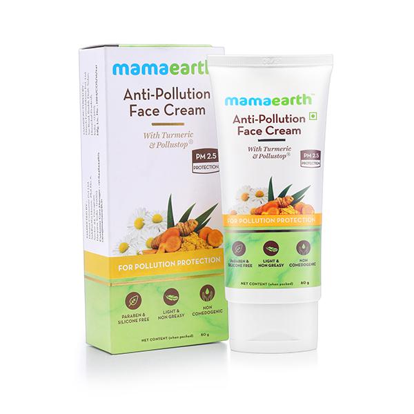 Buy Mamaearth Anti Pollution Face Cream with Turmeric & Pollustop PM 2. ...