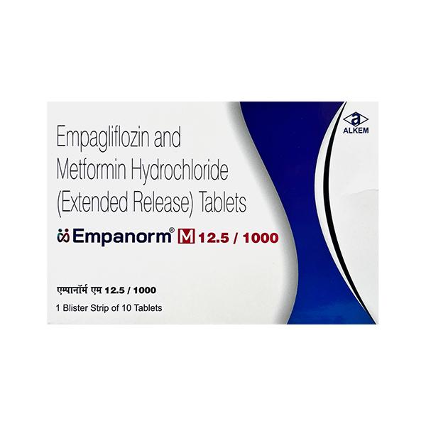 Empanorm M 12.5/1000 Tablet 10's Price, Uses, Side effects | Netmeds