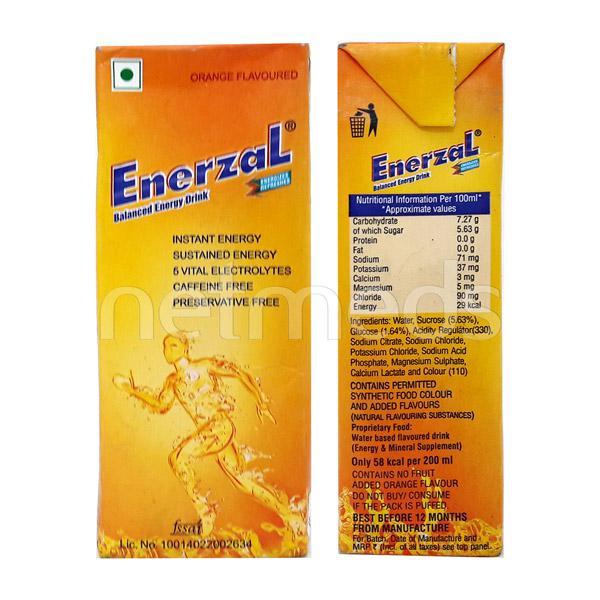 Enerzal Orange Flavoured Liquid 200ml : Uses, Side Effects, Price | Netmeds
