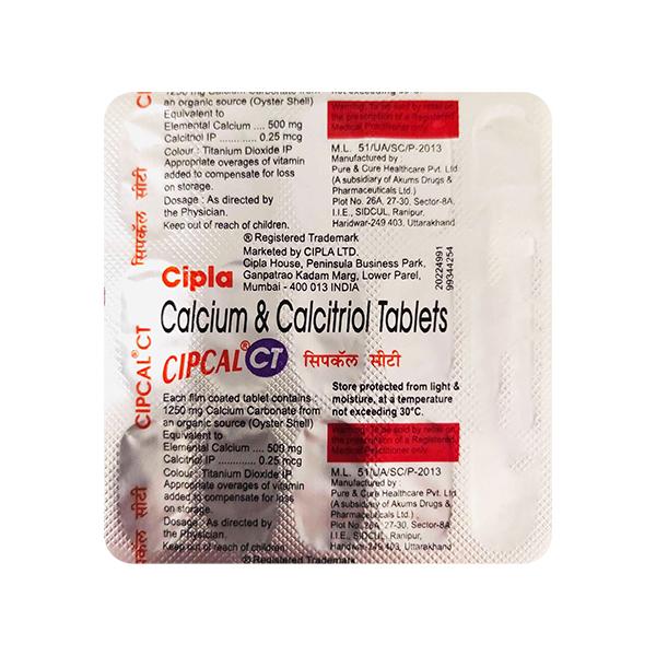 Cipcal Ct Tablet 15's Price, Uses, Side effects | Netmeds
