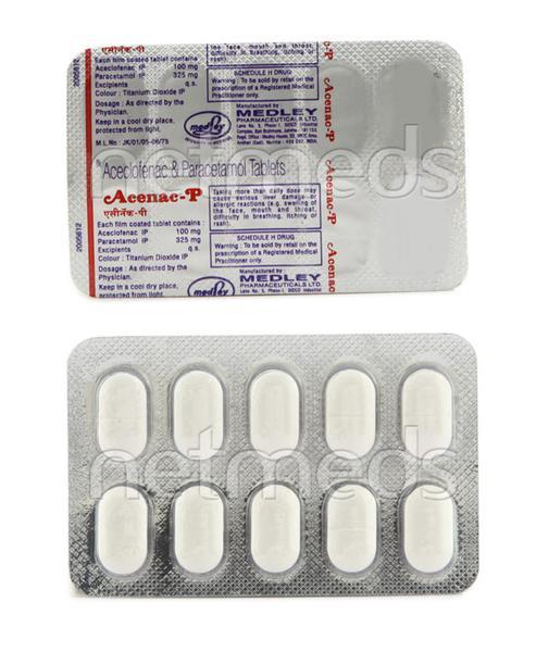 Acenac P Tablet 10'S : Price, Uses, Side Effects | Netmeds