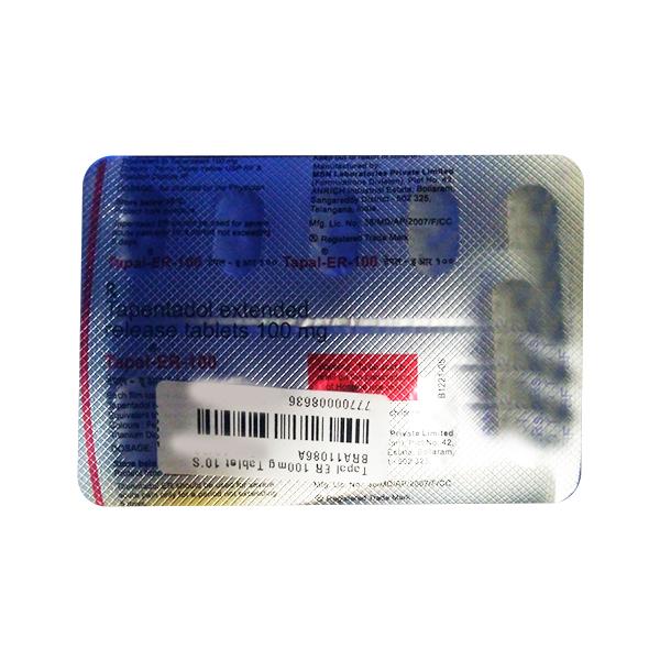 tapal er 100mg tablet