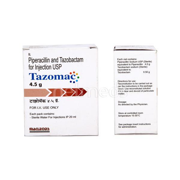 Tazomac 4.5gm Injection 1's Price, Uses, Side effects, Substitutes ...