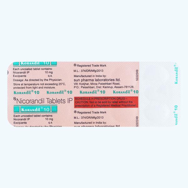 korandil 10mg tablet