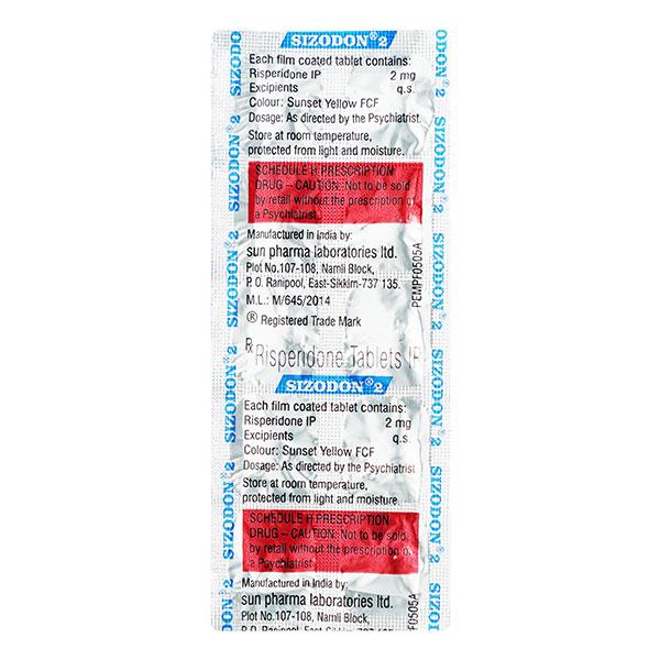 sizodon 2mg tablet