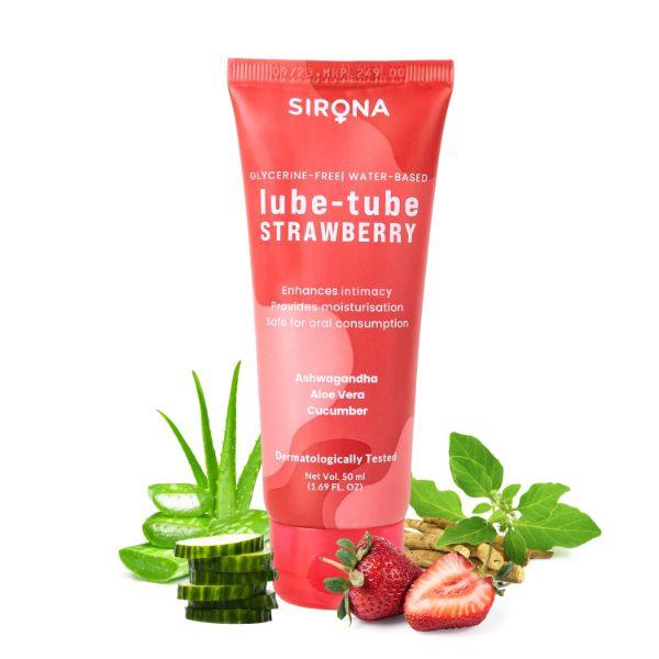 Buy Sirona Glycerine Free Water Based Lube Tube Gel - Strawberry 50 ml  Online at Discounted Price