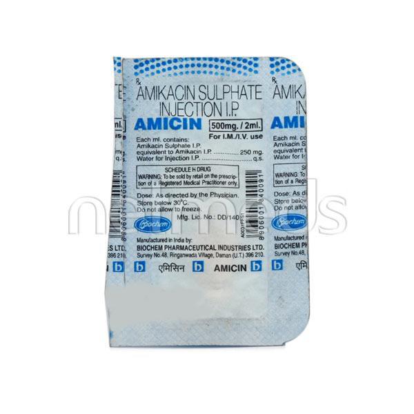 amicin 500mg injection 2ml