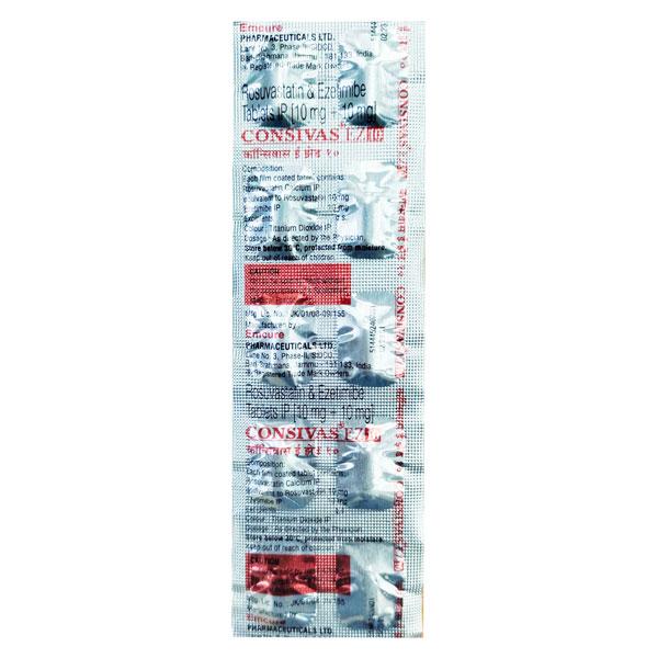 CONSIVAS EZ 10 Tablet 10's Price, Uses, Side effects, Substitutes | Netmeds