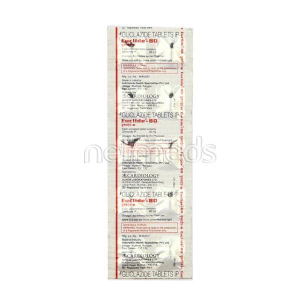 Euclide 80mg Tablet 10'S Price, Uses, Side effects, Substitutes | Netmeds