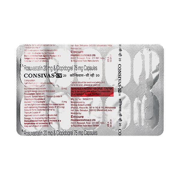 Buy CONSIVAS CV 20 Capsule 10's Online | Netmeds