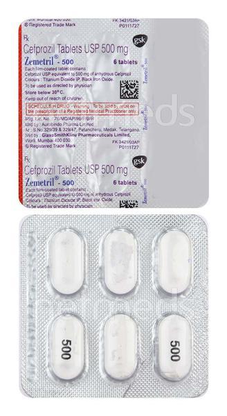 Zemetril 500mg Tablet 6'S Price, Uses, Side effects, Substitutes | Netmeds
