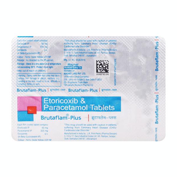 Brutaflam Plus Tablet 10'S Price, Uses, Side effects, Substitutes | Netmeds