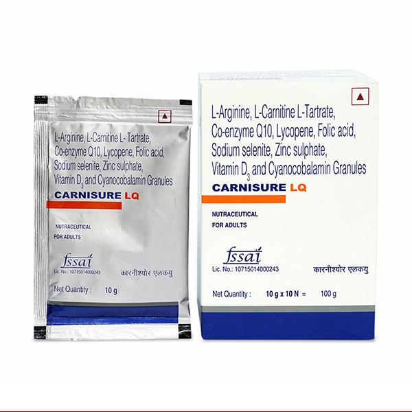 CARNISURE LQ Sachet 10gm Price, Uses, Side effects, Substitutes | Netmeds
