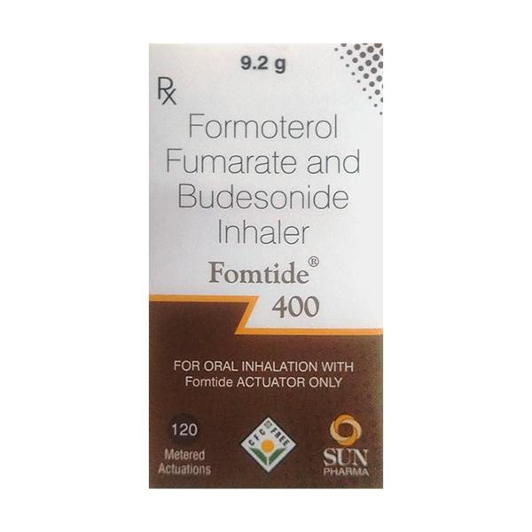 Fomtide 400 Cfc Free 120md Inhaler 9.2g Price, Uses, Side effects | Netmeds