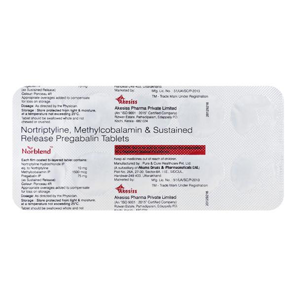 NORBLEND Tablet 10's Price, Uses, Side effects, Substitutes | Netmeds