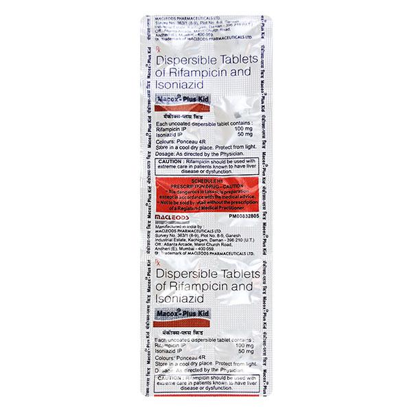 MACOX PLUS KID 100/50MG TABLET 10'S - Price, Uses, Side Effects, and ...