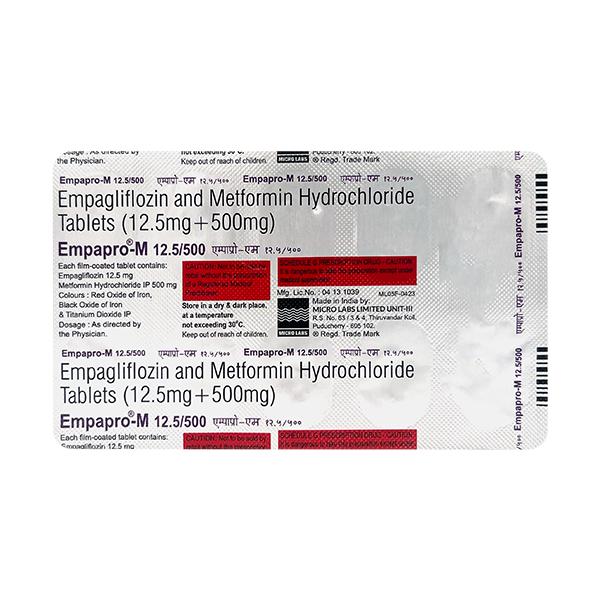EMPAPRO M 12.5/500 Tablet 10's