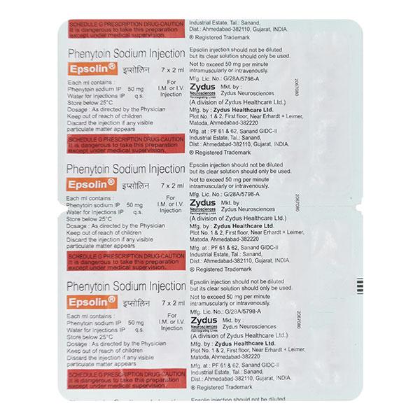 Buy Epsolin Injection 7X2ml Online at Upto 25% OFF | Netmeds