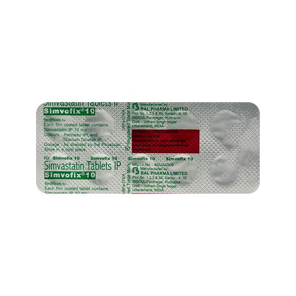 simvofix 10mg tablets