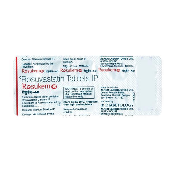 Rosukem 40mg Tablet 10'S Price, Uses, Side effects, Substitutes | Netmeds