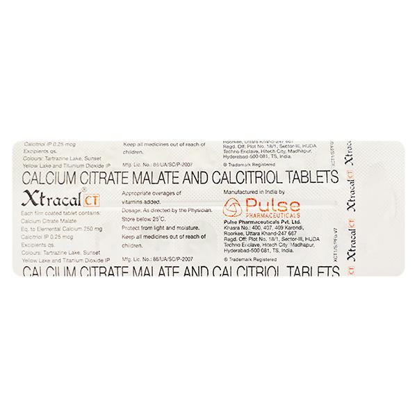 Xtracal Ct Tablet 15's Price, Uses, Side effects, Substitutes | Netmeds