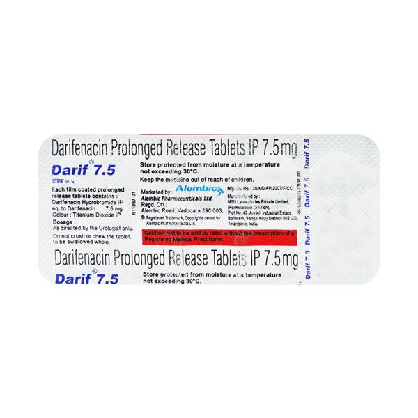 darif 7.5mg tablets
