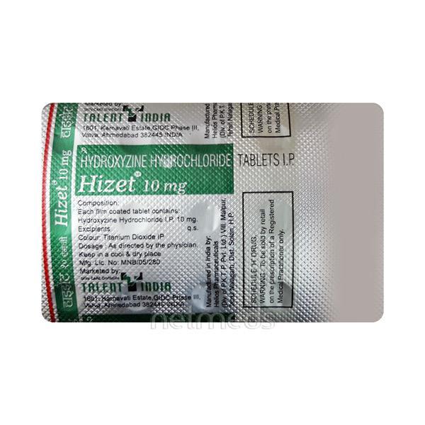Hizet 10mg Tablet 15'S - Price, Uses, Side Effects, and Substitutes ...