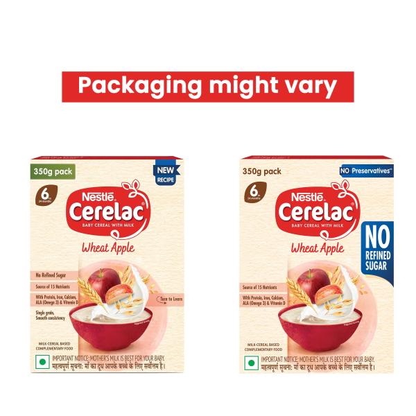 Buy CERELAC Wheat Apple Baby cereal (6 24 Months) 350 g Online