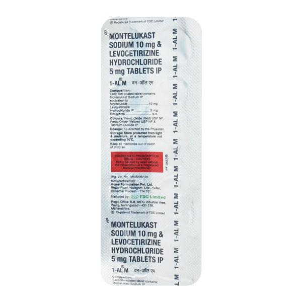 1 AL M Tablet 10'S Price, Uses, Side effects, Substitutes | Netmeds