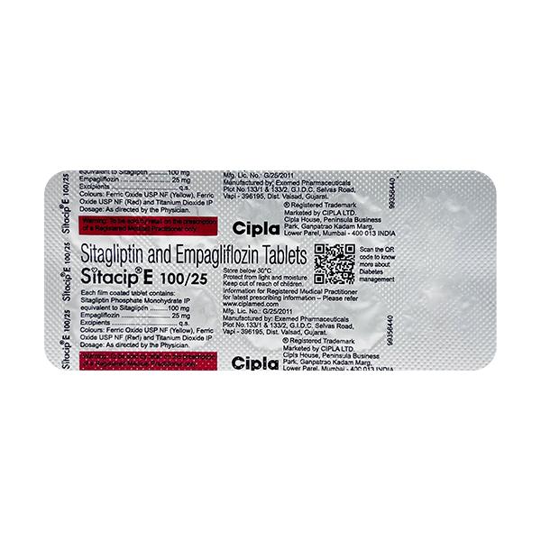 sitacip e 100 25 tablet