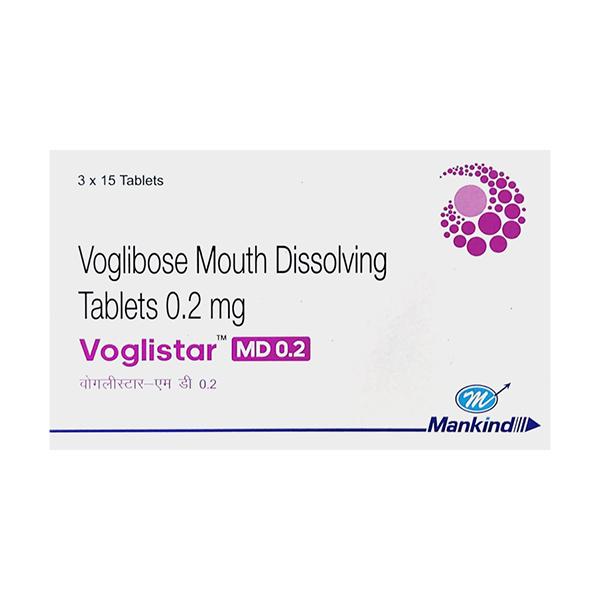 VOGLISTAR MD 0.2 Tablet 15's : Price, Uses, Side Effects | Netmeds