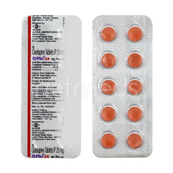 q pin 25mg tablet