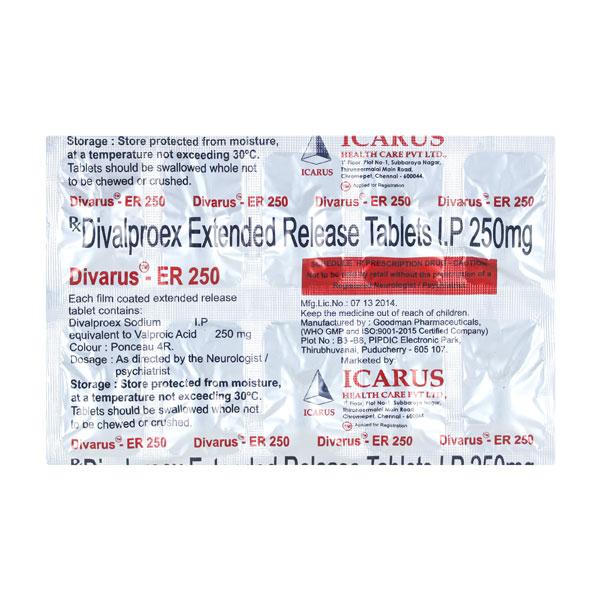 Buy Divarus ER 250mg Tablet 10'S Online at Upto 25% OFF | Netmeds