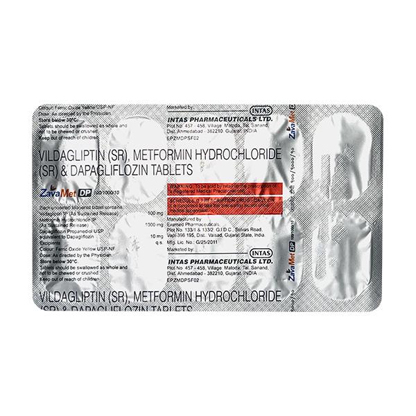 Buy ZAVAMET DP 100/1000/10 Tablet 10's Online | Netmeds