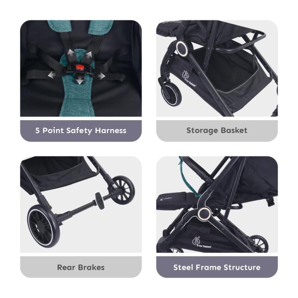 Buy R for Rabbit Pocket Air Stroller Stroller Blue 1's Online at