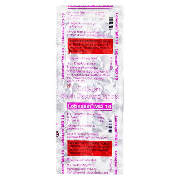 lobazam md 10mg tablet