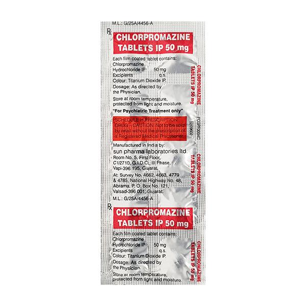 chlorpromazine 50mg tablet