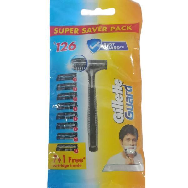 Gillette Guard 1's Razor & 8's Cartridges (Pack of 7's+1's Free)