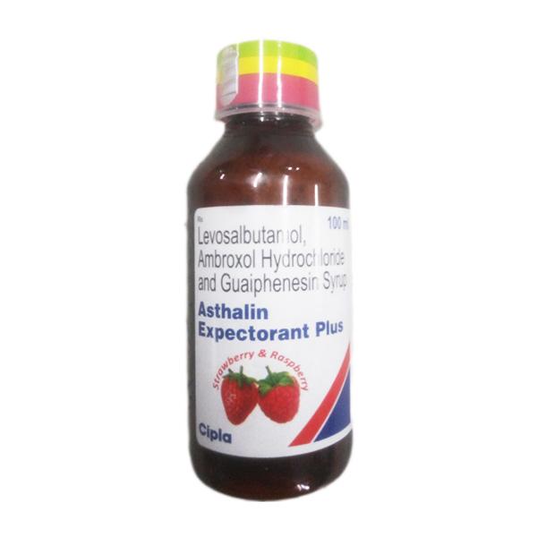 asthalin plus strawberry raspberry flavour expectorant 100ml