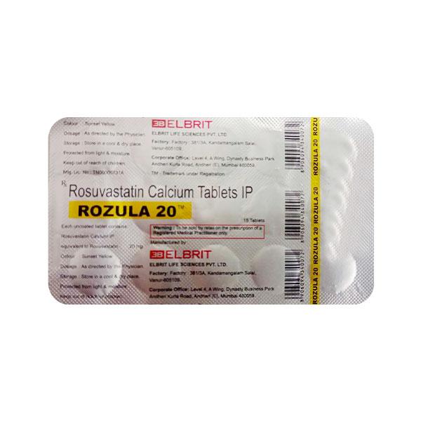 Rozula 20mg Tablet 15'S Price, Uses, Side effects, Substitutes | Netmeds